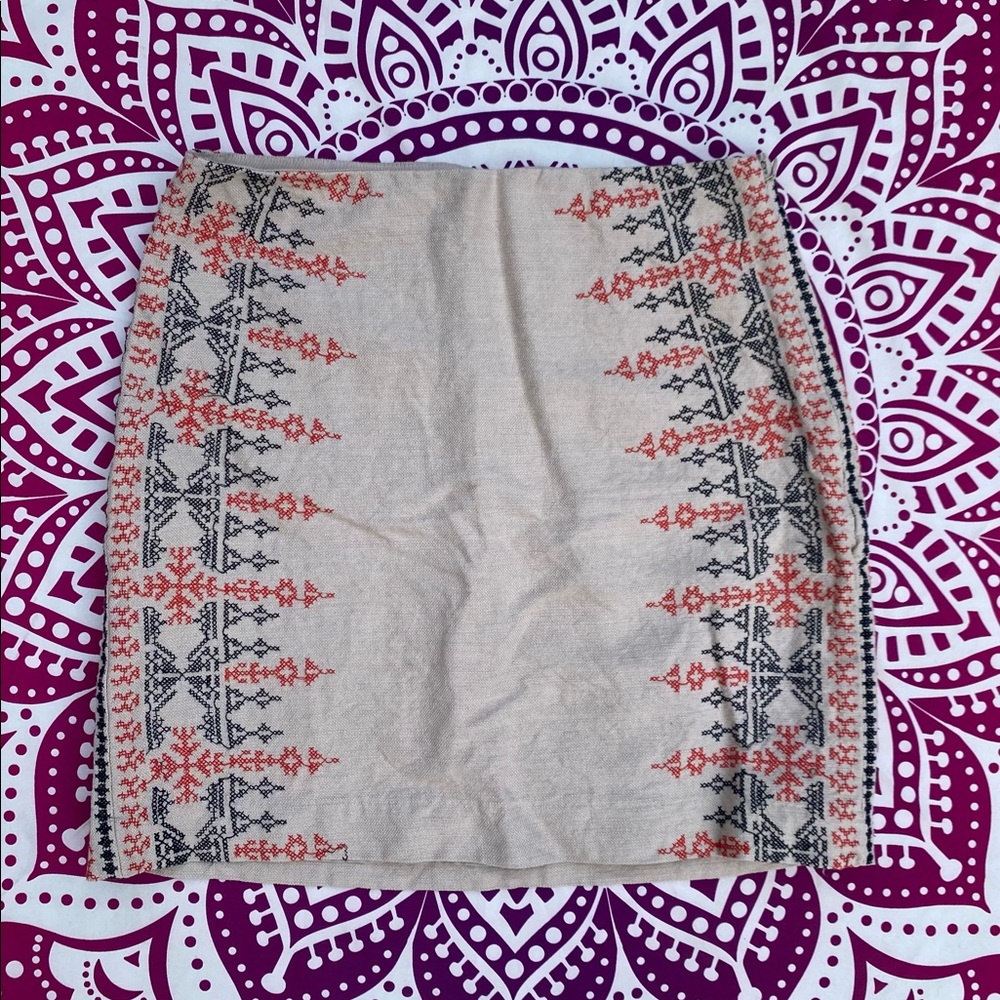 Linen Knit LOFT Size 4 Skirt